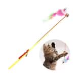 【Kit Cat 礦物貓砂 換購品】HelloDOG 玩具嚴選 吊吊小老鼠羽毛逗貓棒 1支 (顏色隨機)