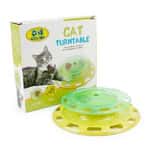 【Fussie Cat 礦物貓砂 Exchange item】Cat Turntable 貓玩具 多元合一帶鈴鐺球旋轉美食遊樂盤