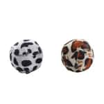 【Fussie Cat 礦物貓砂 Exchange item】HelloDOG 玩具嚴選 綿麻毛絨貓玩具 豹紋布球 1個 (顏色隨機)