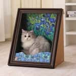 【Fussie Cat 礦物貓砂 Exchange item】4D 貓抓板之名畫系列 貓玩具 鳶尾花 1個