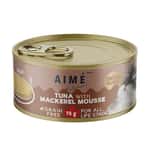 Aime Kitchen AIME Kitchen 貓罐頭 無穀物慕絲營養貓罐 殿堂主食系列 吞拿魚鯖魚慕絲 75g (TMM75)