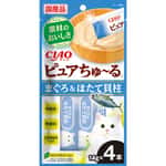 CIAO CIAO 肉泥 貓零食 Pure 超奴醬 吞拿魚+帶子 14g×4入 (SC-532)