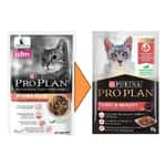 PROPLAN PURINA PROPLAN 冠能 貓濕糧 成貓美毛亮麗配方 醬汁三文魚 85g (12482550)