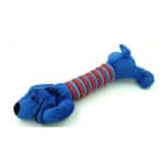 Billipets Billipets 狗玩具 長粗綿繩發聲玩具 蠟腸狗 藍色 28cm (NS-12168 BLUE)