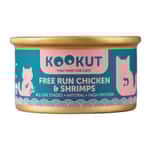 KOOKUT KOOKUT 貓罐頭 天然放養雞鮮蝦 70g (WCKUCW1008310)