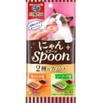 Unicharm Unicharm 貓零食 日本三星銀匙肉泥湯匙 雞肉+海鮮 10g 4個入 (橙綠)