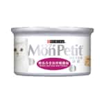 MonPetit MonPetit 貓罐頭 銀罐系列 鰹魚吞拿魚伴嫩雞絲 80g (粉紅)