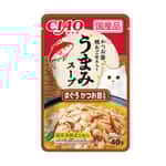 CIAO CIAO 貓濕糧 日本滋味湯軟包系列 金槍魚鰹魚節+飛魚乾粉 40g (棕) (IC-354)