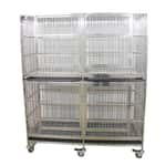 貓籠 狗籠 飛機籠 Solidpet蘇力 寵物籠 貓籠狗籠 不銹鋼兩層四格籠(STC-304-325)