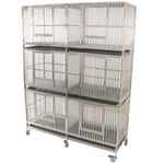 貓籠 狗籠 飛機籠 Solidpet蘇力 寵物籠 貓籠狗籠 不銹鋼三層六格籠 (STC-304-330)