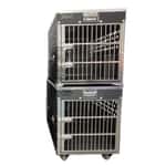 貓籠 狗籠 飛機籠 Solidpet蘇力 寵物籠 貓籠狗籠 ABS板固定飛機籠組合 風扇有輪款 一號 (STAC-126-BK)