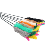 【Fussie Cat 礦物貓砂 換購品】HelloDOG 玩具嚴選 柱狀羽毛逗貓棒 1支 (顏色隨機)