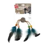 逗貓棒 GiGwi Catch & Scratch藤球鈴鐺 藍羽毛 (7275)