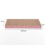 【Fussie Cat 礦物貓砂 換購品】HelloDOG 玩具嚴選 瓦楞紙貓抓板 長方形粉紅色 1件