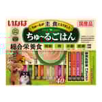 CIAO CIAO 狗肉泥 主食肉醬系列 雞肉及野菜及牛肉及芝士及雞軟骨味 14g×40本 (DS-266)