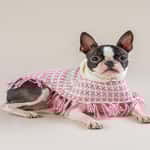 狗帶 狗胸帶 狗雨衣 Alqo Wasi 精選拉丁織布斗篷 粉色 L