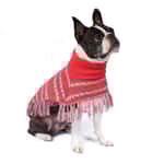 狗帶 狗胸帶 狗雨衣 Alqo Wasi 秘魯經典織花斗篷 紅珊瑚 M