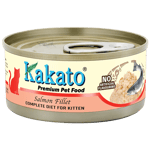 Kakato Kakato 貓罐頭 全營養單一蛋白主食罐 幼貓1–12個月及增重配方 三文魚 70g (TD0784EIN)