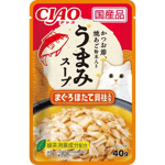 CIAO CIAO 貓濕糧 日本滋味湯軟包系列 金槍魚扇貝+飛魚乾粉 40g (橙) (IC-353)