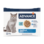 ADVANCE ADVANCE 貓濕糧 日常護理 絕育成貓配方 鱈魚 85g X 4包 (964534) (新舊包裝隨機發貨)
