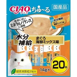 CIAO 肉泥 貓零食 水分補給 吞拿魚海鮮什錦味 14g×20入 (SC-265) 貓零食 寵物零食 CIAO 貓零食 寵物零食 寵物用品速遞