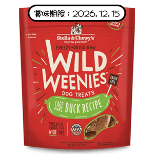 Stella and Chewy Stella & Chewy s 狗小食 凍乾香腸小食系列 放養鴨配方 3.25oz (WW-DK-3.25) (賞味期限 2026.12.15)