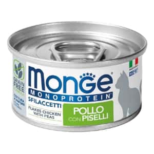 Monge Monge 貓罐頭 單一蛋白系列 雞肉豌豆 80g (MO7184) (新舊包裝隨機發貨)