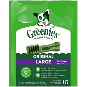 Greenies Greenies 狗零食 Original Large 潔齒骨 大型犬用 15支 24oz (60018881)