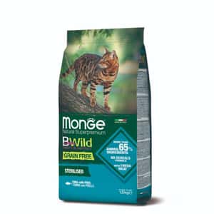 Monge Monge Bwild 貓糧 無穀物 吞拿魚豌豆成貓配方 絕育貓專用 1.5kg (MO2089)