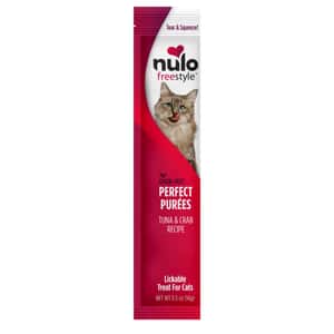 貓零食 Nulo 無穀物肉泥貓小食 美味唧唧棒 吞拿魚+蟹 14g (紅) (64ST05)
