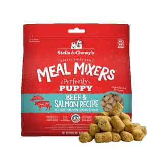 Stella & Chewy s Dry Dog Food Freeze-Dried Perfectly Puppy Beef & Salmon Meal Mixers 18oz (SC140) 狗糧 Stella & Chewy s 寵物用品速遞