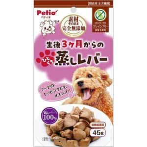 Petio Petio 狗零食 素材原味系列 完全無添加 蒸煮雞肝 45g (80505329)