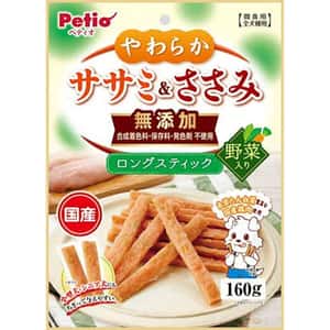 Petio Petio 狗零食 無添加柔軟 雞柳肉+野菜長條 160g (90503119)