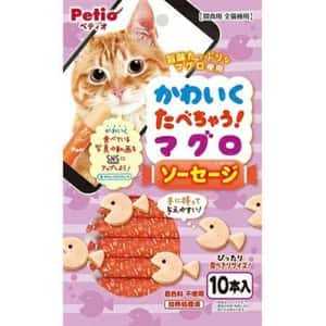 Petio 貓零食 鮪魚香腸 10條裝 (80605717) 貓零食 寵物零食 Petio 寵物用品速遞