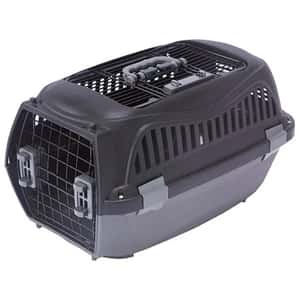 Petio 寵物雙門手提籠 黑色 S (91603330) 貓犬用日常用品 貓籠 狗籠 飛機籠 寵物用品速遞