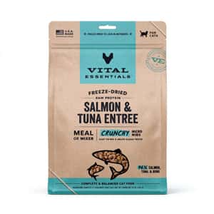 Vital Essentials VITAL ESSENTIALS 貓糧 凍乾脫水生肉糧 超迷你凍乾肉粒 三文魚+吞拿魚 SALMON & TUNA ENTREE 12oz (690213)