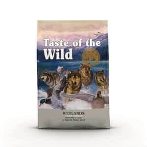 Taste of the Wild Taste of the Wild 狗糧 無穀物 烤鴨肉+烤鵪鶉肉+煙燻火雞配方 成犬糧 WETLANDS WITH WILD FOWL 2kg (90101598)