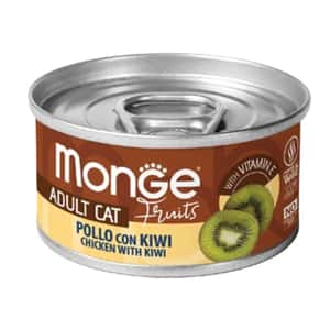 Monge Monge 貓罐頭 清新鮮果系列 成貓配方 雞肉奇異果 80g (MO3369) (新舊包裝隨機發貨)