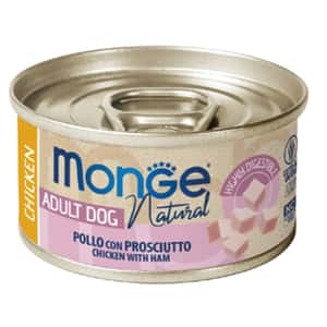 Monge Monge Natural 真肉絲狗罐 雞肉火腿 95g (MO6941) (新舊包裝隨機發貨)