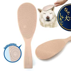 DoggyMan 日本狗用品 狗狗全身按摩刷 1個入 (杏色) (圖片3)