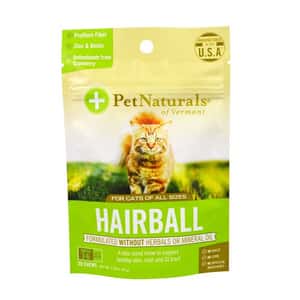 貓咪去毛球 Pet Naturals 功能小食 Hairball 貓用美毛養腸咀嚼片 PEN-00366 30片 (0700866)