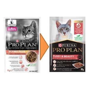 PROPLAN PURINA PROPLAN 冠能 貓濕糧 成貓美毛亮麗配方 醬汁三文魚 85g (12482550)