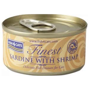 Fish4Cats Fish4Cats 貓罐頭 沙甸魚+鮮蝦 70g (CSW897)