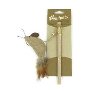 逗貓棒 Billipets 逗貓棒 天然木製貓棒 老鼠 40cm (NS-12210)