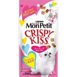 MonPetit 日本MonPetit Crispy Kiss 貓零食 貓脆餅 海鮮綜合味 30g (粉紅)
