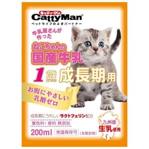 營養膏 日本CattyMan 1歲成長期貓用 日本國產牛乳牛奶 200ml