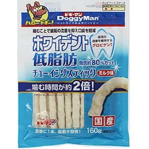 DoggyMan DoggyMan 日本狗零食 日本國產香草低脂潔齒磨牙棒 牛奶味 160g