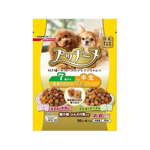 日清 日本Petline Putti Lnu 軟粒抗衰老狗糧 七歲或以上 雞肉芝士牛肉味 200g (黃) (NPI697)