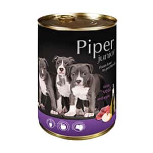 Piper Piper 黑鑽狗罐頭系列 幼犬配方 牛仔肉+蘋果 400g (PVJ400)