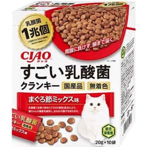 CIAO CIAO 貓糧 日本1兆個乳酸菌 金槍魚節混合 20g 10袋入 (紅) (P-241)